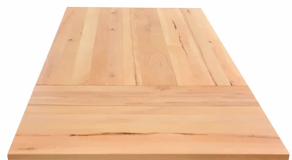 木製のテーブルの上面白の背景に隔離された ソリッドウッド家具近景ベクトルイラスト — ストックベクタ