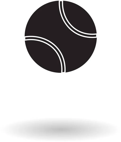Tennis Ball Pictogram White Background Vector Illustration Tennis Ball Silhouette — Stock Vector