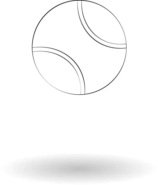 Tennisball Piktogramm Über Weißem Hintergrund Vektor Illustration Tennisball Silhouette Logo — Stockvektor