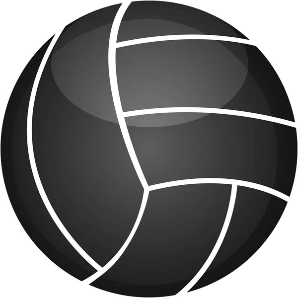 Ikona Piłki Siatkowej Białym Tle Wektor Ilustracji Violleyball Kształt Logo — Wektor stockowy