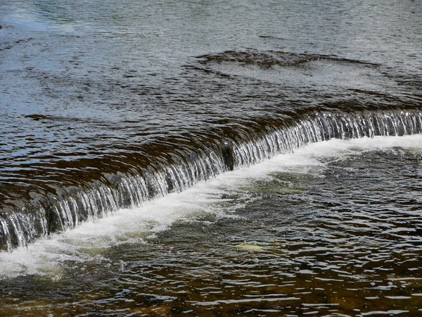 Water Natuur Watervalletje Rivier Met Zuiver Water Stenen — Stockfoto