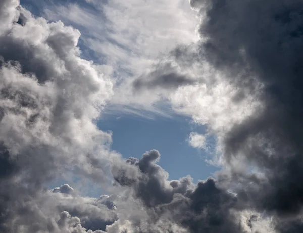 Marco Nubes Fondo Del Cielo Tormentoso Hermosa Foto Del Cielo — Foto de Stock