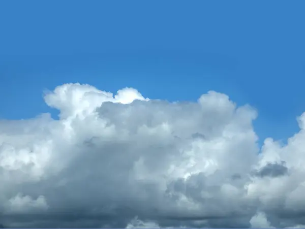 White Clouds Blue Sky Background Fluffy Cumulus Cloudscape Shape — Stock Photo, Image