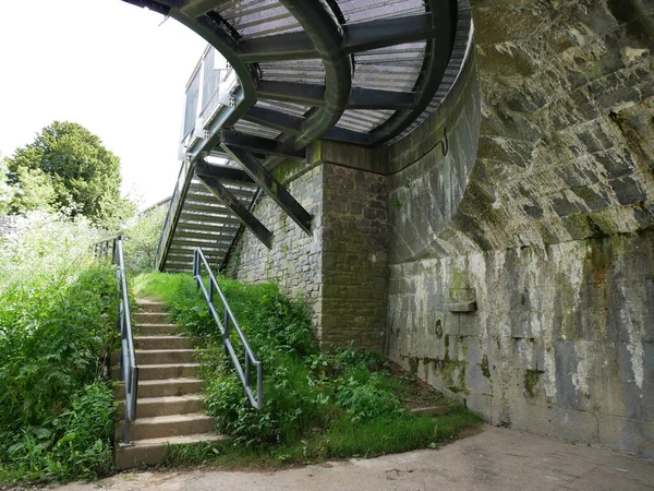Treppen Einer Alten Steinbrücke Irland Alte Brücke Aus Steinen Und — Stockfoto