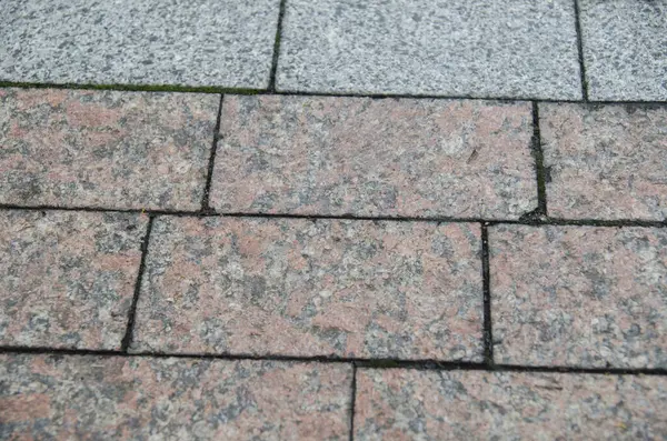 Staden Trottoaren Textur Tegel Road Mönster Gjorda Granit — Stockfoto