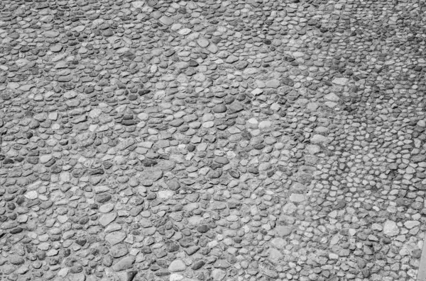 Black White Stone Texture Road Pavement High Resolution Pattern — Stock Photo, Image