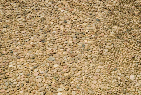 用不同的石头砌成 道路路面纹理图案 — 图库照片