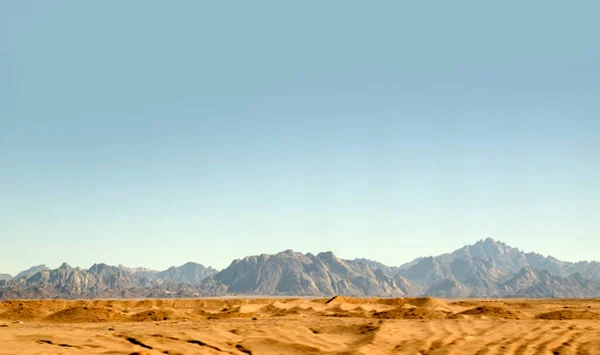 Saara Deserto Rochas Montanhas Com Colinas Areia Céu Azul Profundo — Fotografia de Stock