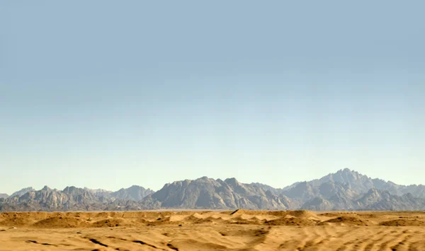 Sahara Öknen Stenar Och Berg Med Sand Kullar Och Djupa — Stockfoto