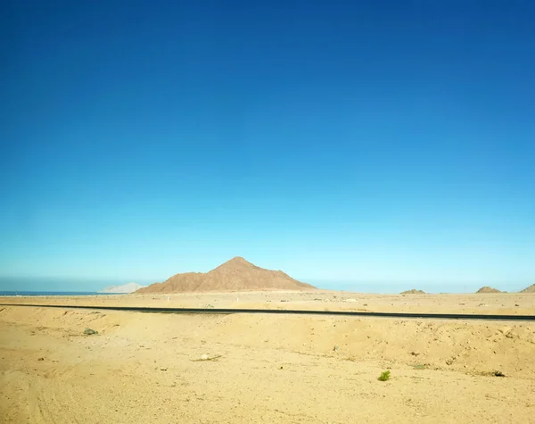 Vulkán Sivatagban Közúti Hegyek Táj Háttérkép Festői Kilátás — Stock Fotó