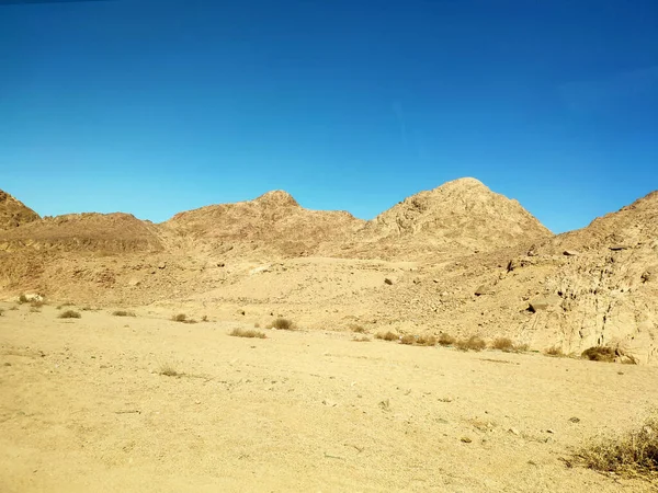Sinai Deserto Backgound Con Montagne Paesaggio Deserto — Foto Stock
