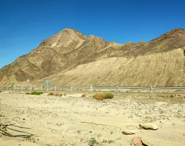 さびれた風景 紅海に囲まれたシナイ砂漠 — ストック写真