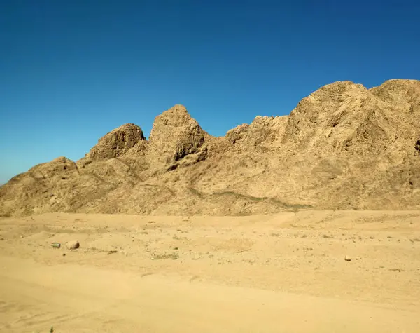 Sinai Wüste Mit Bergen Menschenleere Landschaft — Stockfoto
