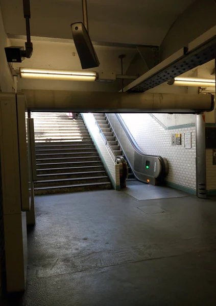 Entrance to Paris subway, European metropolitain
