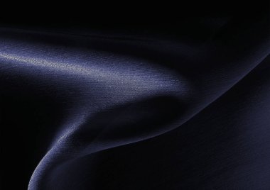Deep blue cloth texture background. Natural material pattern cover 3D illustration