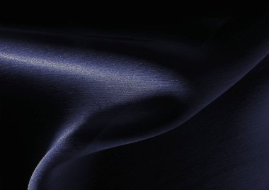 Deep blue cloth texture background. Natural material pattern cover 3D illustration