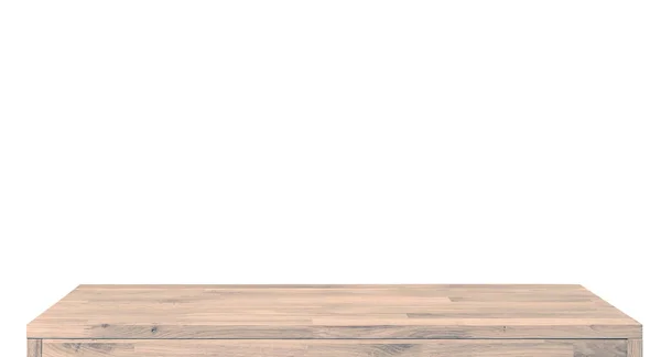 Дерев Яна Поверхня Стільниці Ізольована Білому Тлі Меблі Масиву Дерева — стокове фото