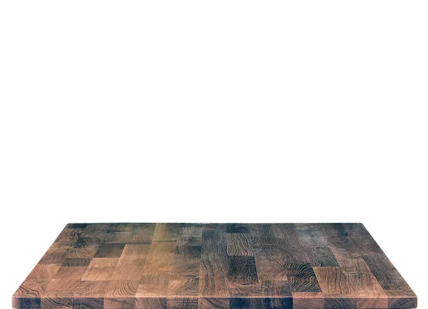 Wooden Table Top Surface Isolated White Background Solid Wood Furniture — Φωτογραφία Αρχείου