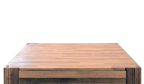 Дерев Яна Стільниця Поверхня Обіднього Столу Ізольована Білому Фоні Фото — стокове фото