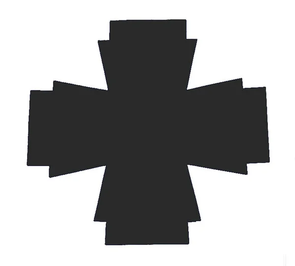 Papierowa Serwetka Cukiernicza Serwetka Pergaminowa Kształcie Krzyża Wyizolowana Białym Tle — Zdjęcie stockowe
