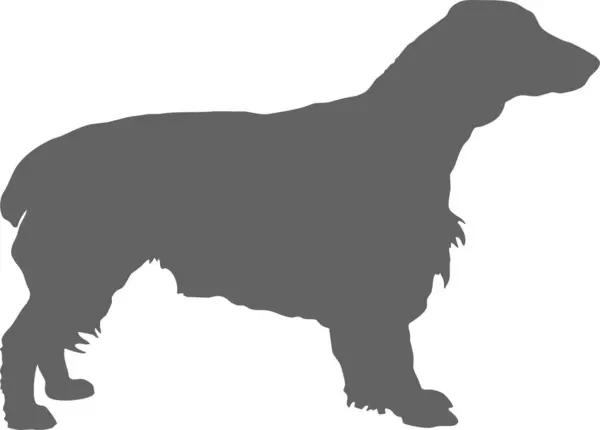 Dog Silhouette Vector Illustration Black Dog Shape White Background — Stock Vector
