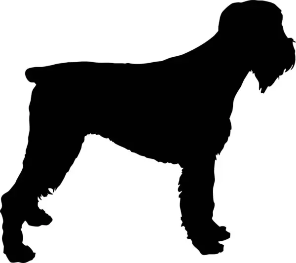 Hondensilhouet Teken Vector Illustratie Zwarte Hond Vorm Witte Achtergrond Beschermingsconcept — Stockvector