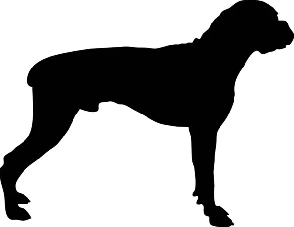 Hondensilhouet Teken Vector Illustratie Zwarte Hond Wolf Vorm Witte Achtergrond — Stockvector