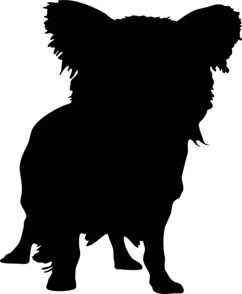 Hondensilhouet Teken Vector Illustratie Zwarte Hond Wolf Vorm Witte Achtergrond — Stockvector