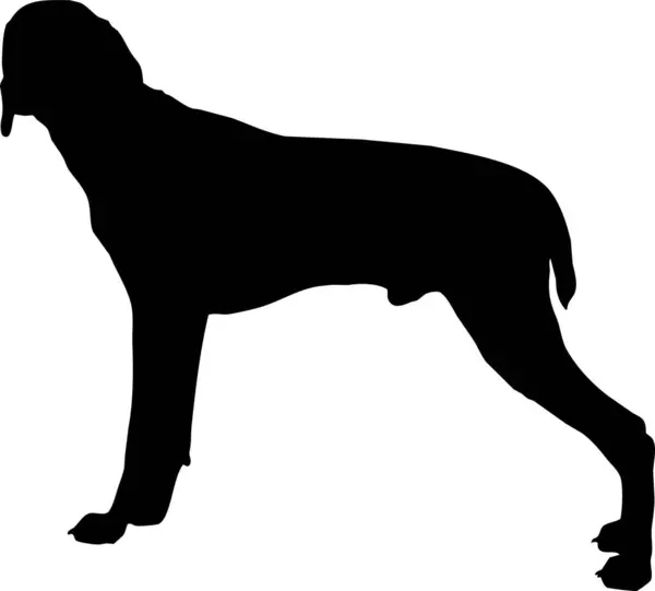 Hund Silhouette Zeichen Vektor Illustration Schwarzer Hund Oder Wolf Auf — Stockvektor