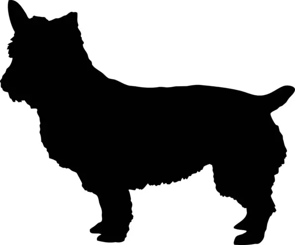 Perro Silueta Signo Vector Ilustración Forma Perro Negro Lobo Sobre — Vector de stock