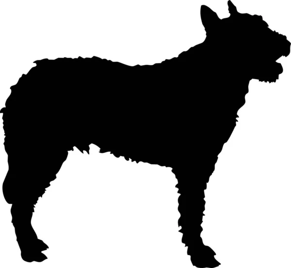 Dog Silhouette Sign Vector Illustration Black Dog Wolf Shape White — Stock Vector