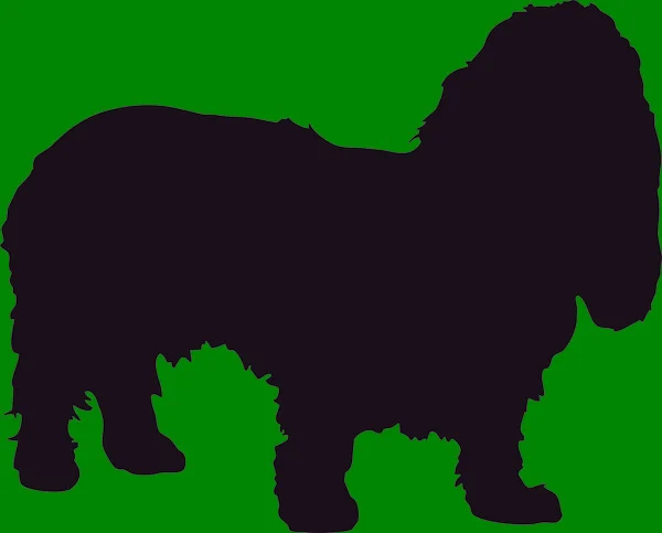 ドッグシルエットベクターイラスト 白い背景に黒い犬のシルエット — ストックベクタ