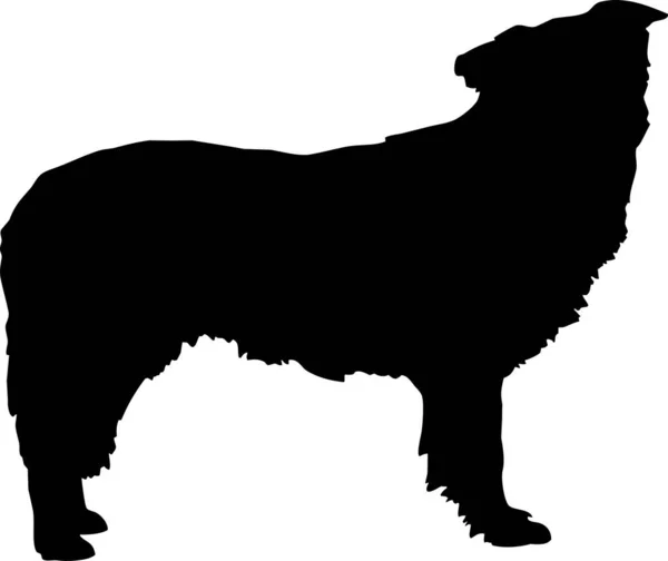 Perro Silueta Signo Vector Ilustración Forma Perro Negro Sobre Fondo — Vector de stock