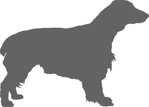 Perro Silueta Vector Ilustración Forma Perro Negro Sobre Fondo Blanco — Archivo Imágenes Vectoriales