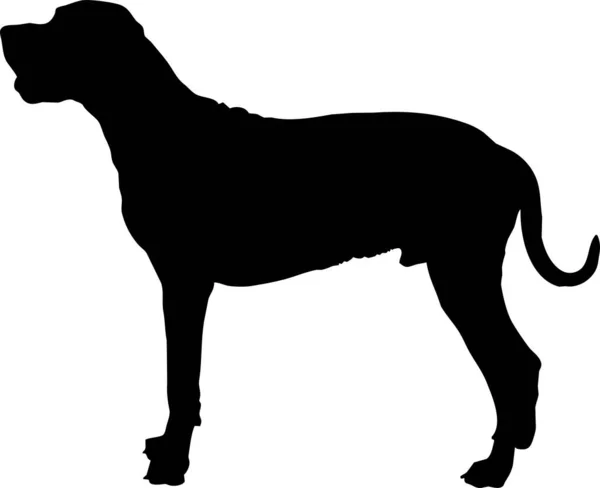 Иллюстрация Векторного Знака Собачьего Силуэта Чёрная Собака Волк Белом Фоне — стоковый вектор