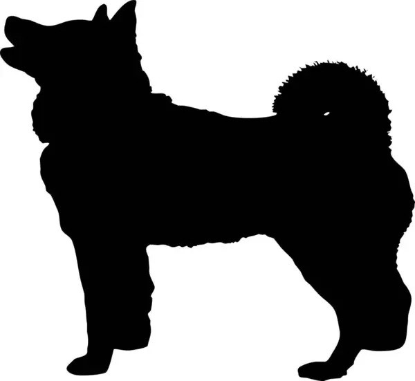 Dog Silhouette Sign Vector Illustration Black Dog Wolf Shape White — Stock Vector