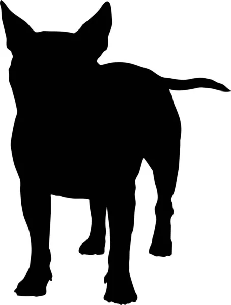 Ilustracja Wektora Znaku Sylwetki Psa Czarny Pies Lub Wilk Kształt — Wektor stockowy