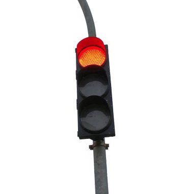 Trafik ışıkları şeffaf arkaplan üzerinde izole, kırpma png illüstrasyon. Kesişen yol kırmızı ışığı