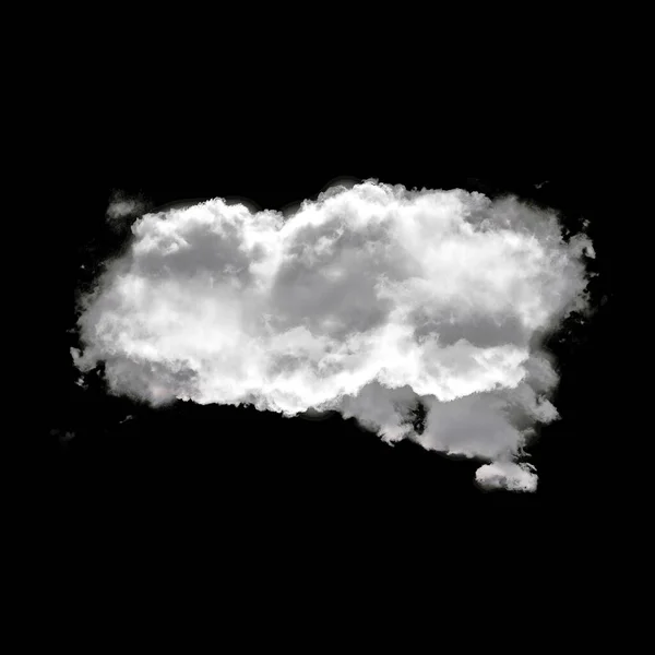 Single cloud shape isolated over solid background, white cumulus cloud illustration