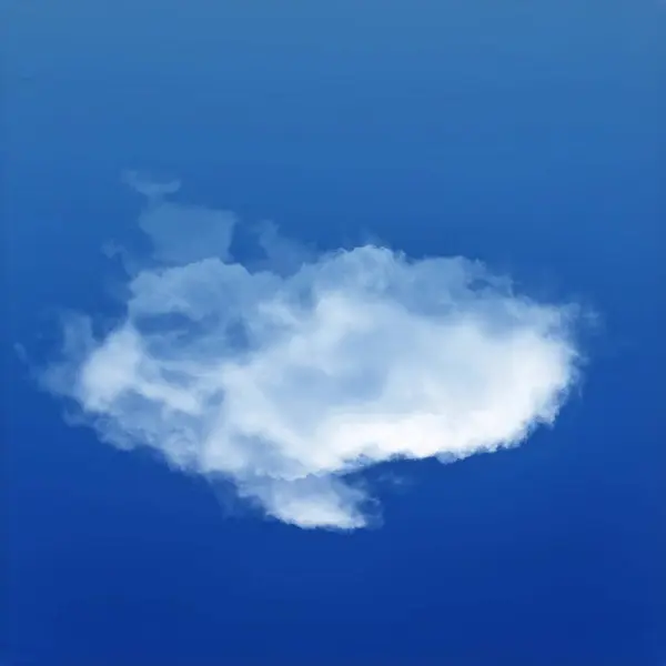 Single Cloud Illustration Realistic Natural Cloud Isolated Blue Sky Backgroun — Stock Photo, Image