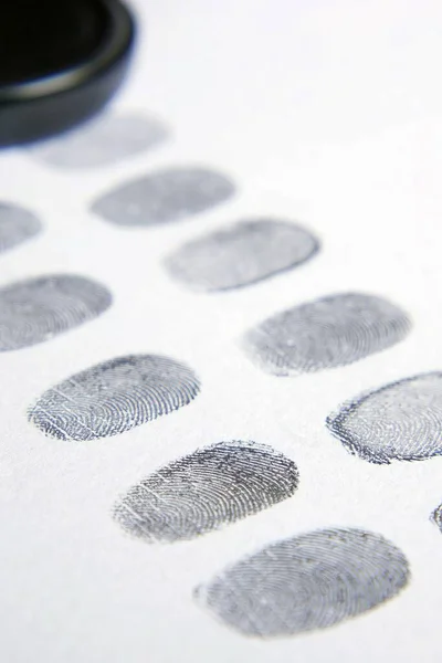 Fingerprint identity verification concept, criminal biometric research background