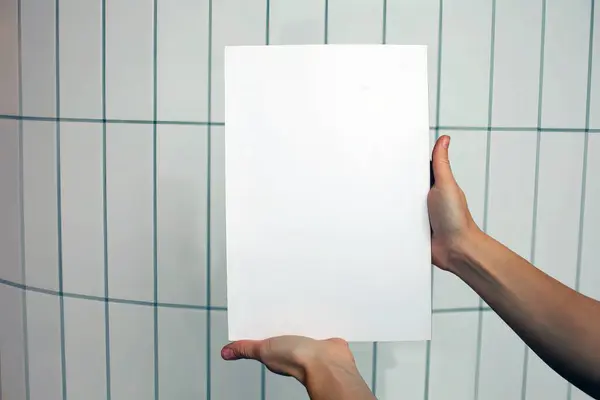 Empty paper mockup, simple blank sheet of paper template