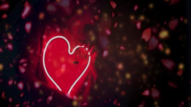 Láska Vášeň Video Pozadí Valentýna Koncept Zamilovaný Pár — Stock video