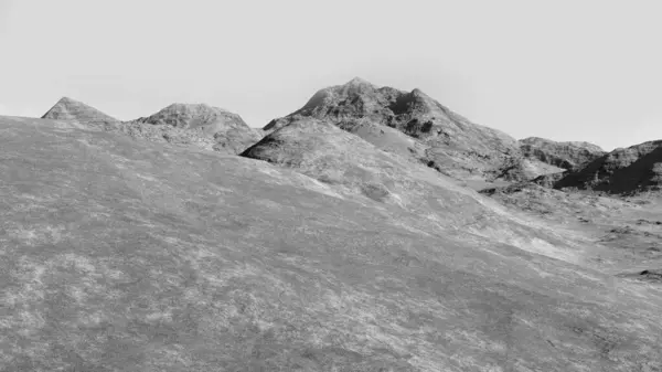 Mountains 3D illustration background, rendered mount scape