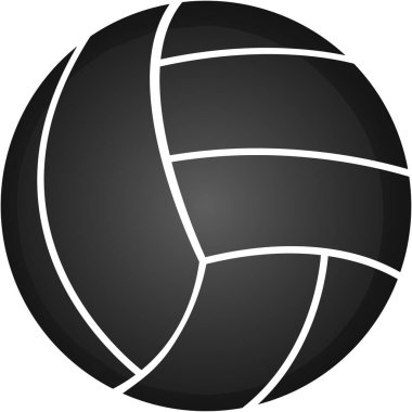 Beyaz arkaplan vektör çizimi üzerinde voleybol ikonu. Menekşe topu şekilli logo konsepti, clipart