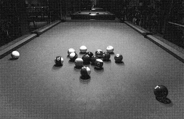 gerçeküstü Bilardo Oyun kavramsal fotoğraf