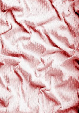 Red cloth background. Natural material cover 3D illustration