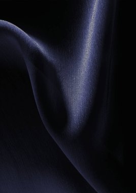 Deep blue cloth texture background. Natural material pattern cover 3D illustration