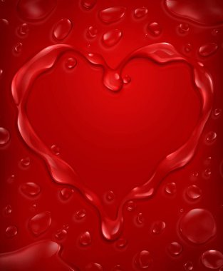 Love and passion background. Heart shape illustration clipart