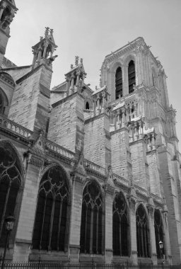 Notre Dame de Paris Katedrali, Fransa. Turistik yerlerin mimari detayları